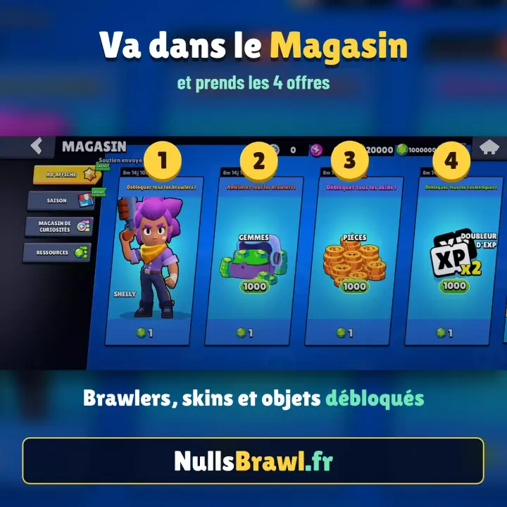Nulls Brawl ioS Comment débloquer tout dans le jeu.